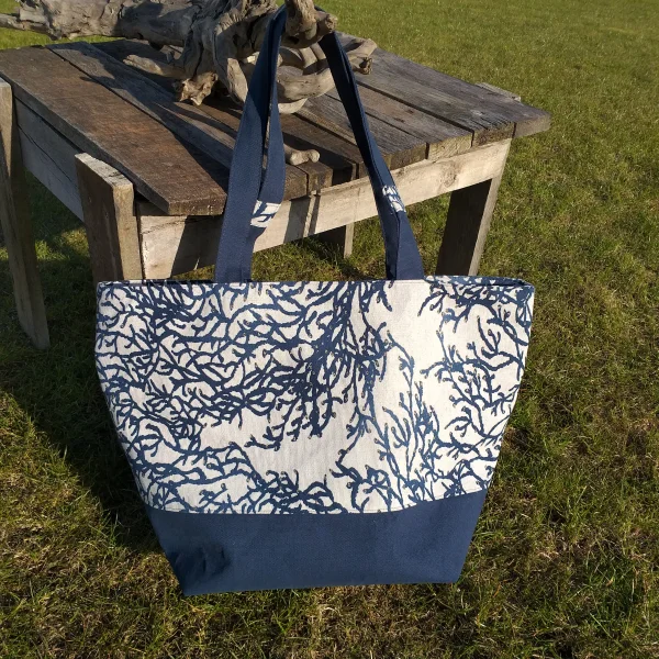 Étui à lunettes corail bleu