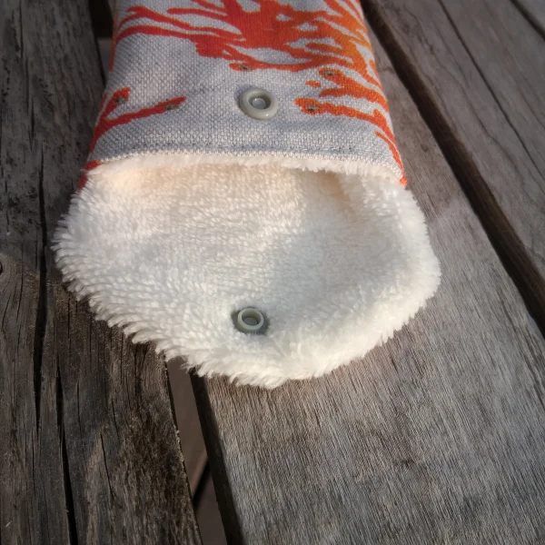 Etui à lunettes corail orange