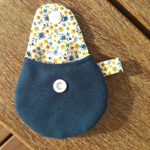 Porte monnaie blue flowers