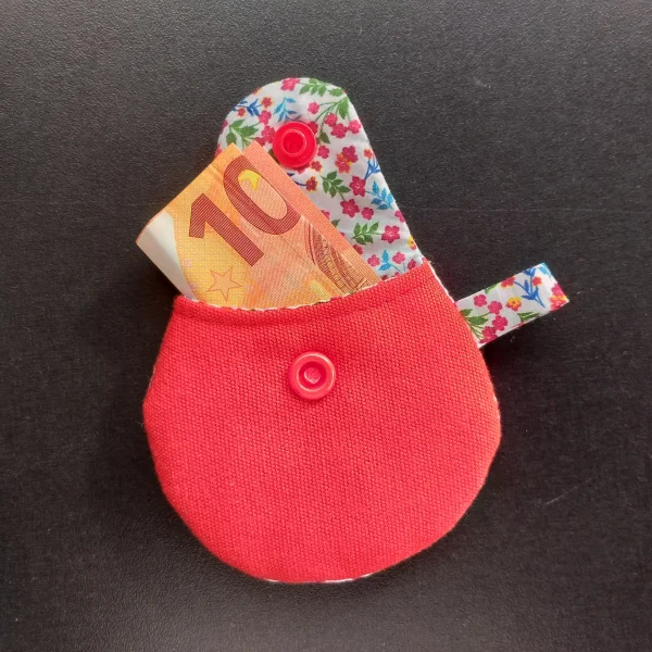 Porte monnaie rouge liberty