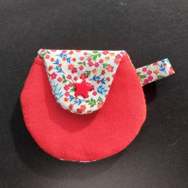 Porte monnaie rouge liberty