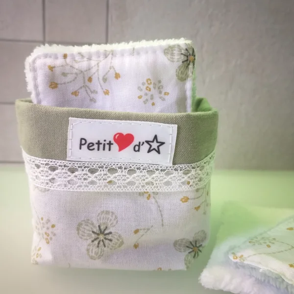 Lingettes fleurs verts