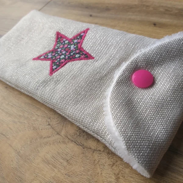 Etuis à lunettes étoile liberty rose