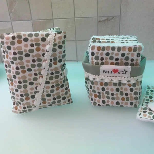 Lingettes points verts