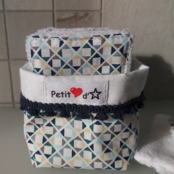 Lingettes carré bleus