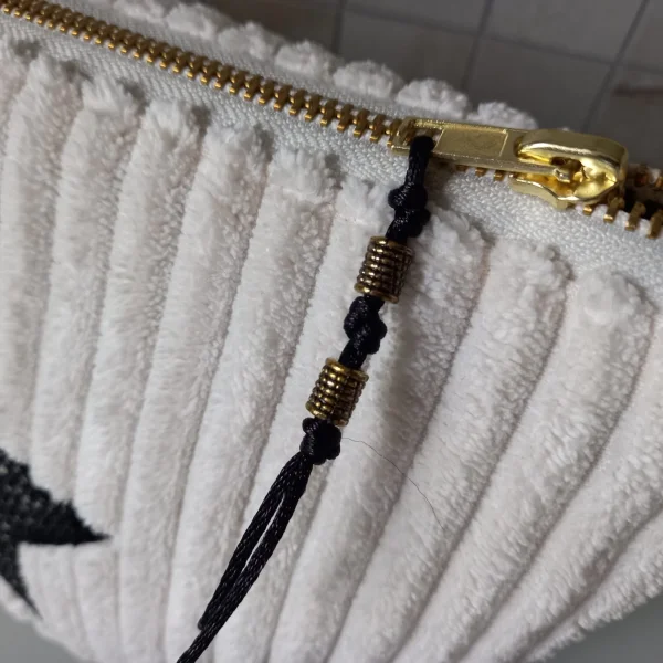 Trousse velour beige étoile