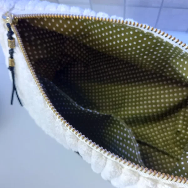 Trousse velour beige étoile