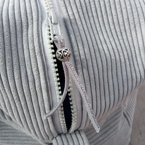 Sac de sport velour gris