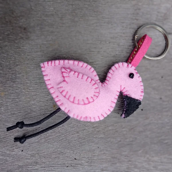 Porte clé flamand rose