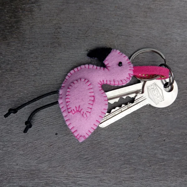 Porte clé flamand rose