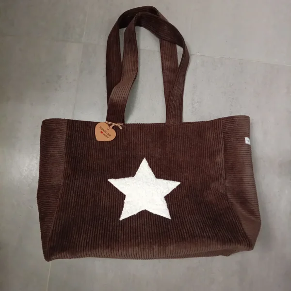 Sac velour marron