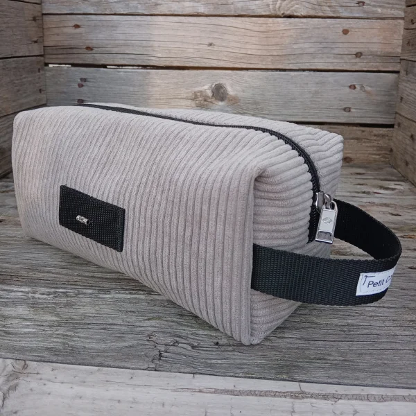 Trousse de toilette velour gris