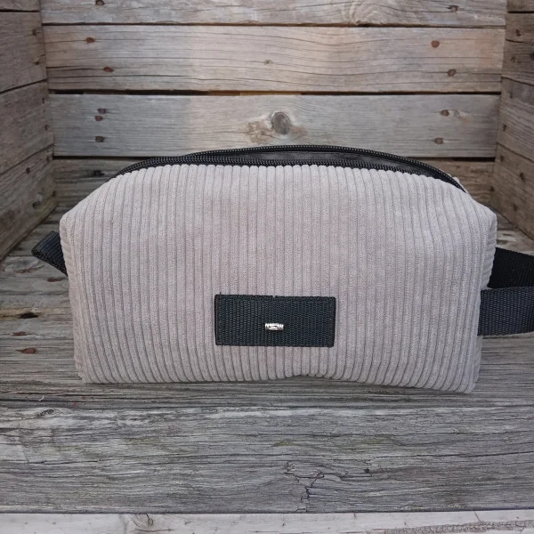 Trousse de toilette velour gris