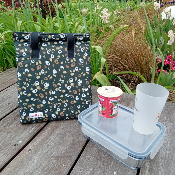 Lunch box léopard vert