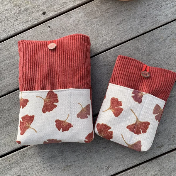 Protège livre ginkgo