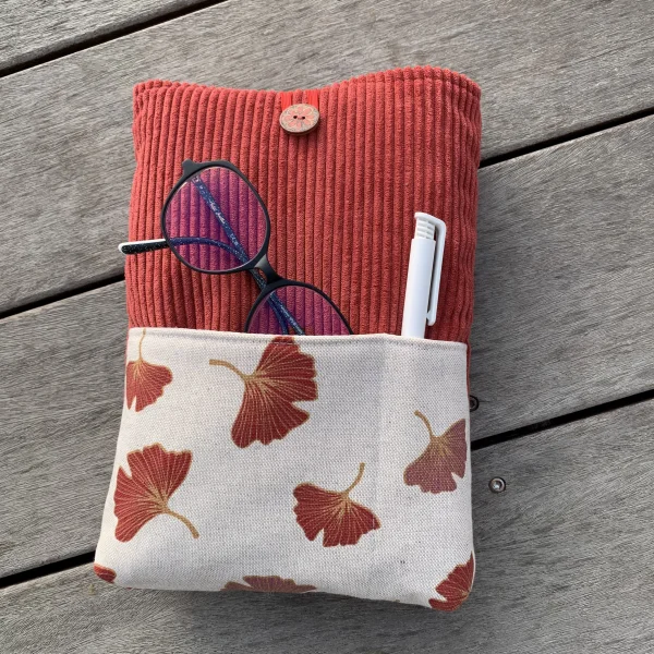 Protège livre ginkgo