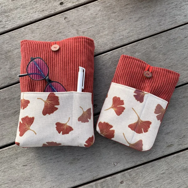 Protège livre ginkgo